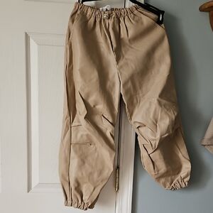 Faux Leather Tan Pants